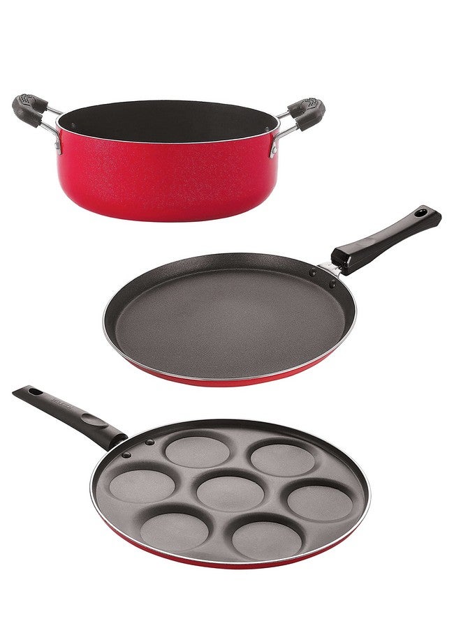 Nirlon Non Stick Kitchenware Cooking Utencil Gift Set of 3 Pieces (FT11_UP7_CS24)