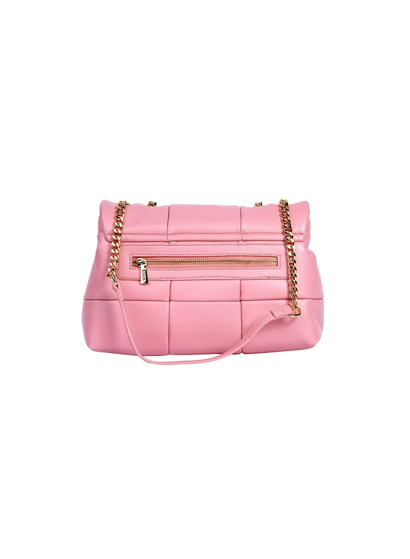 AMICA Stella Women's Soft Leather Puffer Shoulder Crossbody Handbag with Metal Chain