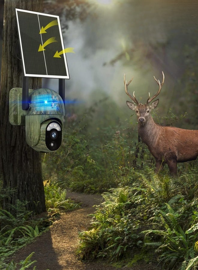 Generic 2K 4G Solar Wildlife Trail Camera – 360° PTZ, Motion Detection, Night Vision  - Image 3