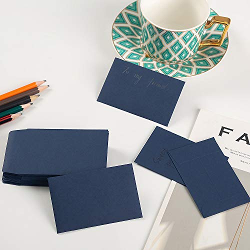 Homtable 100 Pack Small Coin Envelopes Self-Adhesive Kraft Paper Seed Envelopes Mini Parts Small Items Stamps Storage Packets Envelopes for Garden, Office or Wedding Gift (Navy Blue, 2.25×3.5 inch) - Image 4