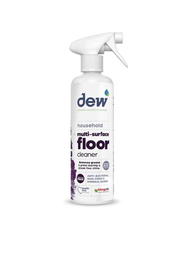 Dew Household Multi-Surface Floor Cleaner – 500ml | Non-Toxic, Mineral-Based & Anti-Bacterial | Fragrance-Free, Streak-Free Shine | Allergy UK Approved & Eco-Friendly - Image 2