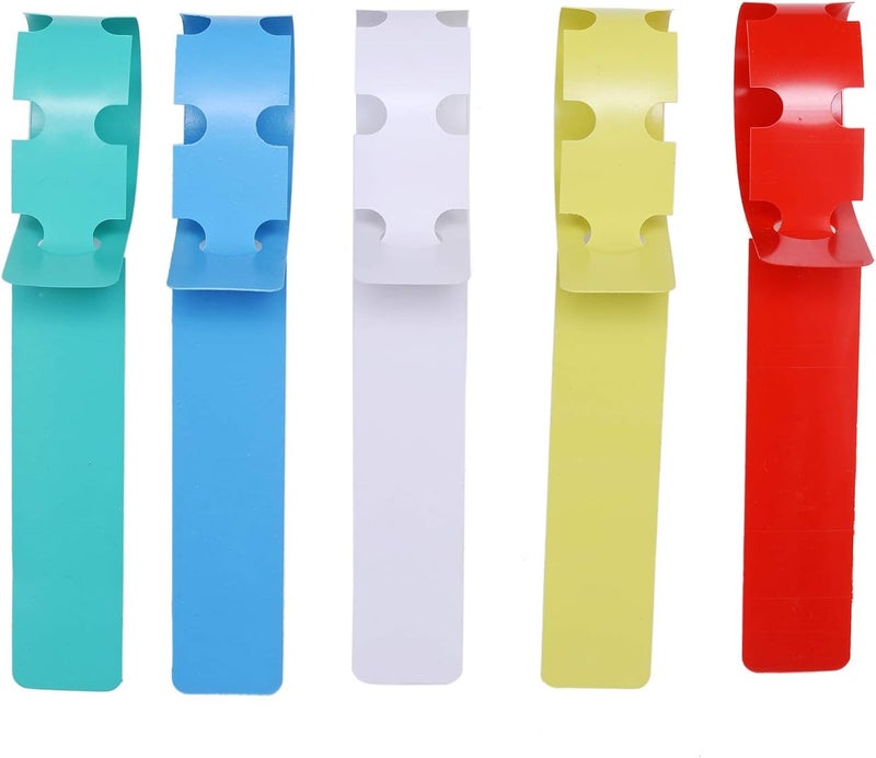 MGTECH 500 Pcs Wrap Around Adjustable Plant Tree Hanging Tags, Plastic Nursery Garden Waterproof Labels, Large Writing Surface (20x2cm, 5 Colors) - Image 3