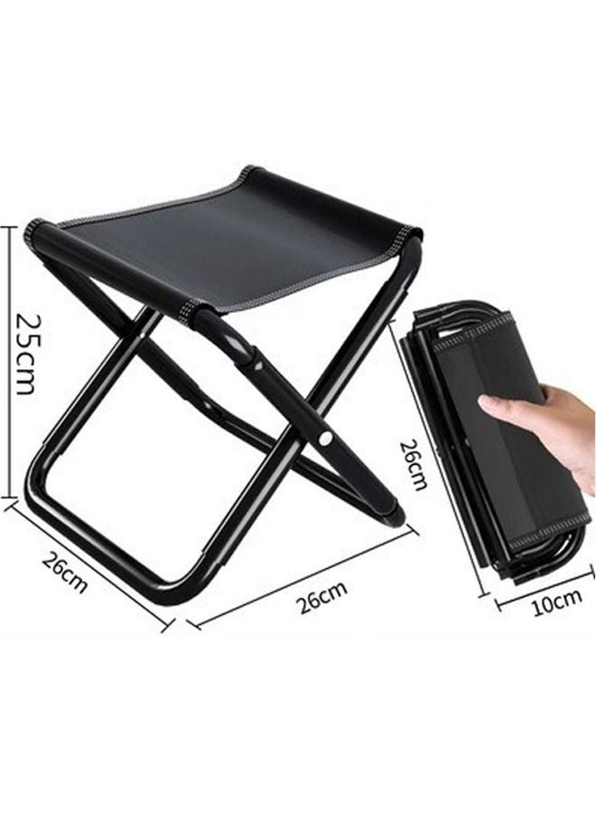 Bukela Portable Foldable Outdoor Camping Chair Black 26*26*25cm - Image 1