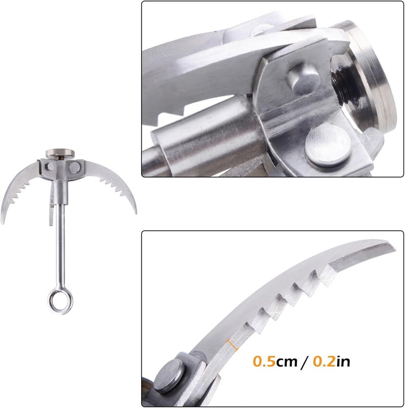 TRIWONDER Grappling Hook Gravity Rock Climbing Hooks Folding Carabiner Claws Stainless Steel Anchor for Climbing, Fishing, Hiking, Tree Limb Removal - Image 4