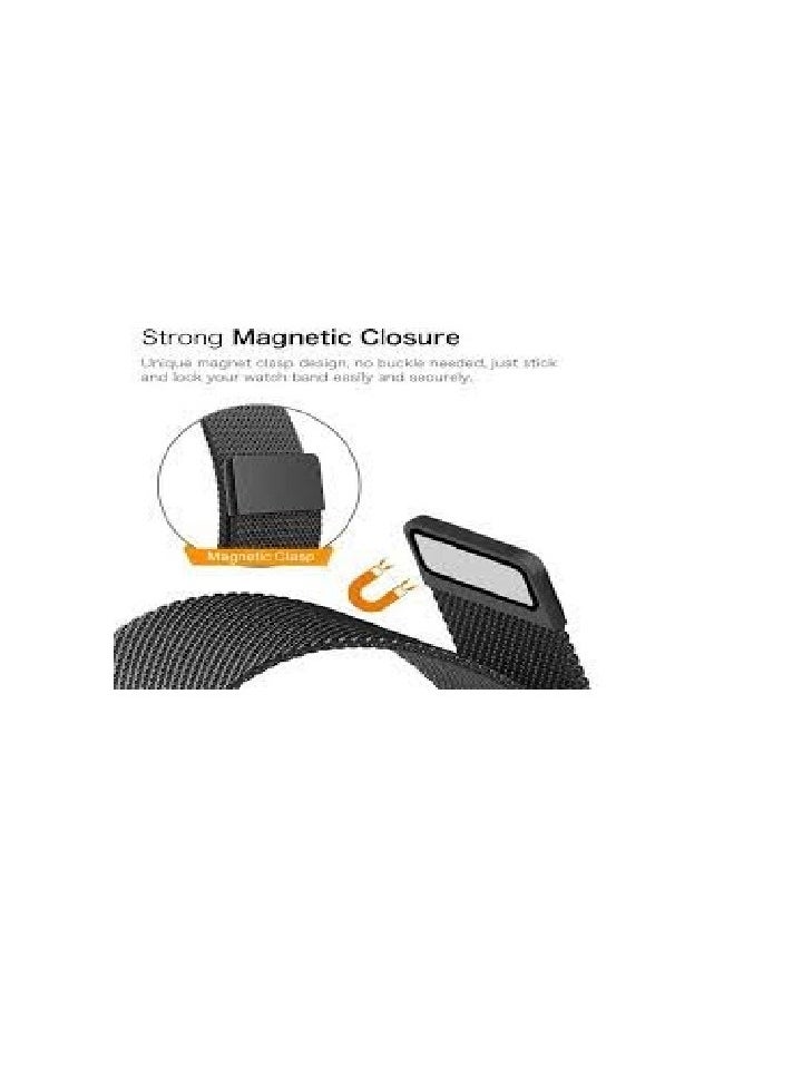 Generic - Magnetic Stainless Steel 22 mm Strap for CMF Watch Pro/CMF Watch Pro 2 - BLACK - Image 1