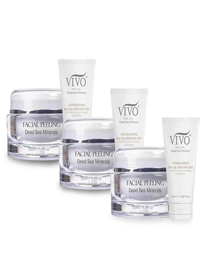 Vivo Per Lei Facial Peeling Gel - Face Peel with Dead Sea Minerals - Gentle Exfoliating Gel for Face - 4.05 Fl Oz - Pack of 3 - Image 1