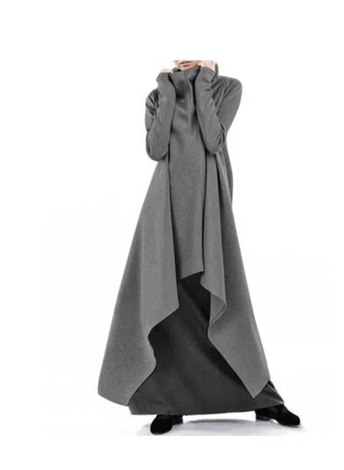 Loquat Spring And Autumn Lady Loose Irregular Gown Hoodie 