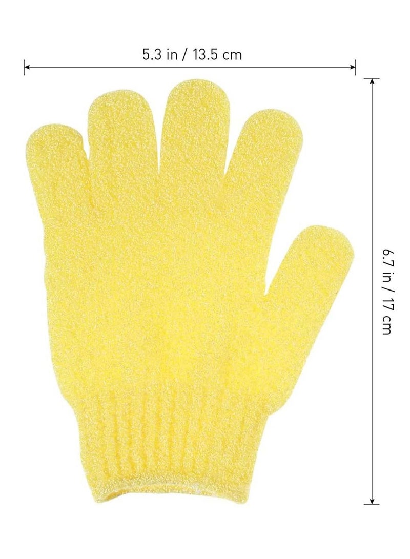 Y&D Body Scrub Exfoliator Exfoliating Bath Gloves for Women Men Shower Spa Massage and Scrubs Dead Skin Cell Remover 4 Pairs - Image 4