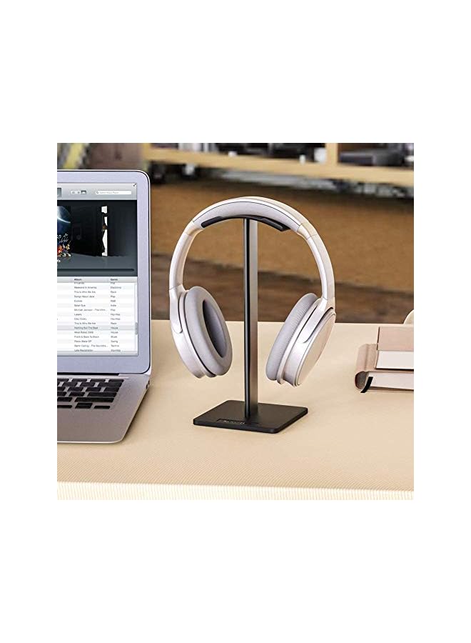 Zaboon Bingcute Aluminum Desk Headphone Stand Hanger With Cable Holder For Sennheiser Sony Audio Technica Bose Beat Akg Gaming Headset Display Table Display Rack Hanger Support Black - Image 4