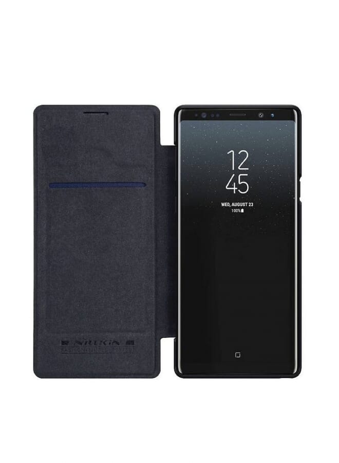 Nillkin Samsung Galaxy Note 9 Qin Flip Series Leather Case Cover Black - Image 3