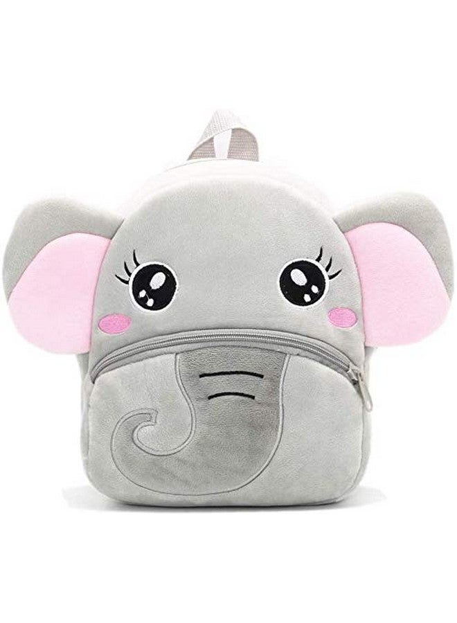 blue tree Kids School Bag Soft Plush Backpack Cartoon Bags Mini Travel Bag for for Girls Boys Toddler Baby Elephant & Blue Panda - Image 2