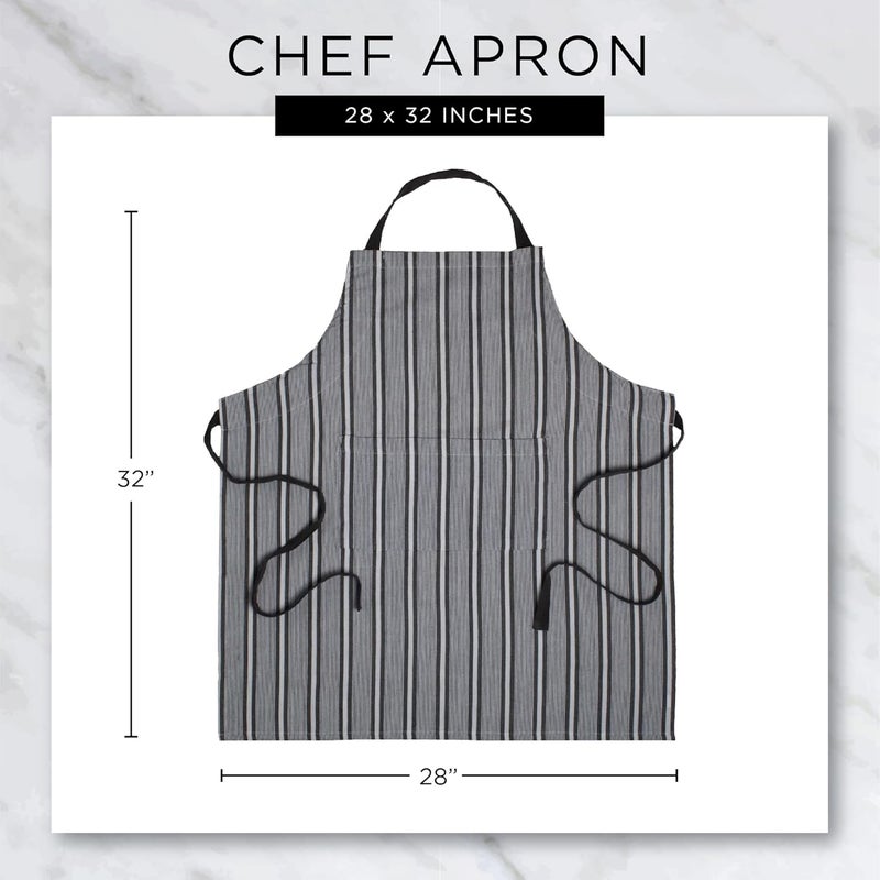 DII Unisex Buffalo Check Kitchen Collection, Classic Farmhouse Chef Apron, One Size, Black & White - Image 5