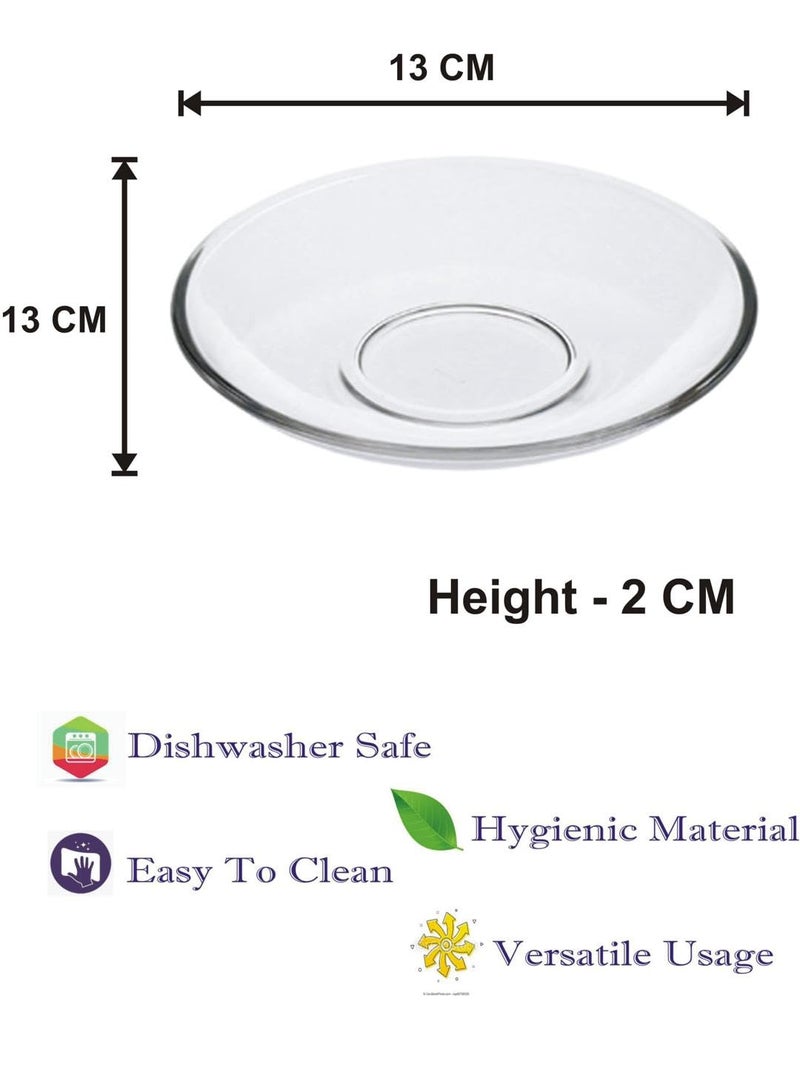 Somil Combo Set of 2 Beer Glasses and 1 Snack Plate Transparent Glass Set of 3 Glass Size 7 X 11 X 15 Cm Plate Size 13 X 13 X 2 Cm - Image 3