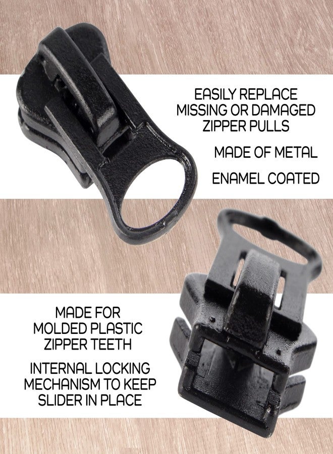 بامبو إم إن 10 ياردات من سحاب بلاستيكي متواصل قابل للفصل رقم 8، 4 مقابض قفل من مادة ديلرين - أسود - Image 4