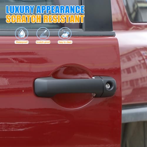 LLKUANG ABS Car Exterior Door Handle Decorative Cover Trim Fit for Toyota FJ Cruiser Handle Accessories 4pcs/Set (Matte Black) - Image 3