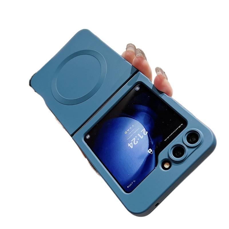 غطاء MagSafe | سيليكون | أزرق | حماية من السقوط | مغناطيس قوي | مقاوم للصدمات لـ Samsung Galaxy Z Flip 4 - Image 1