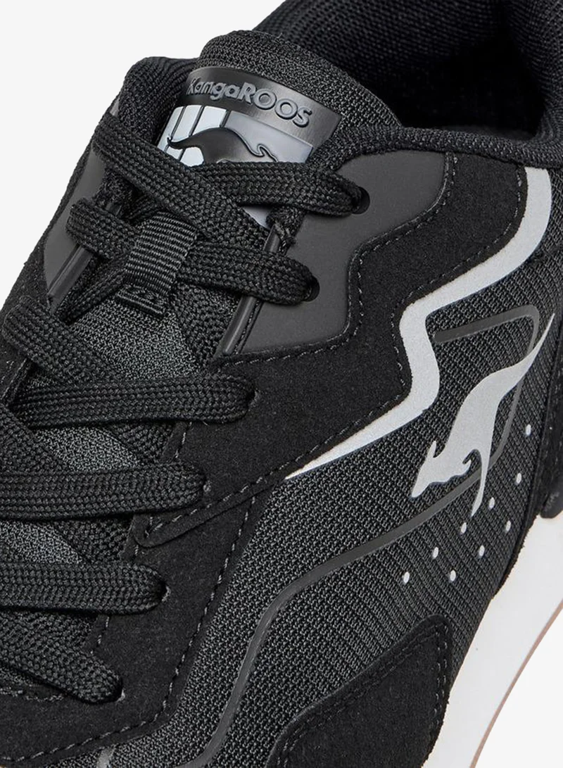 Kangaroos BLACK Women Colourblock Lace-Up Sports Shoes for Men | Best Price UAE