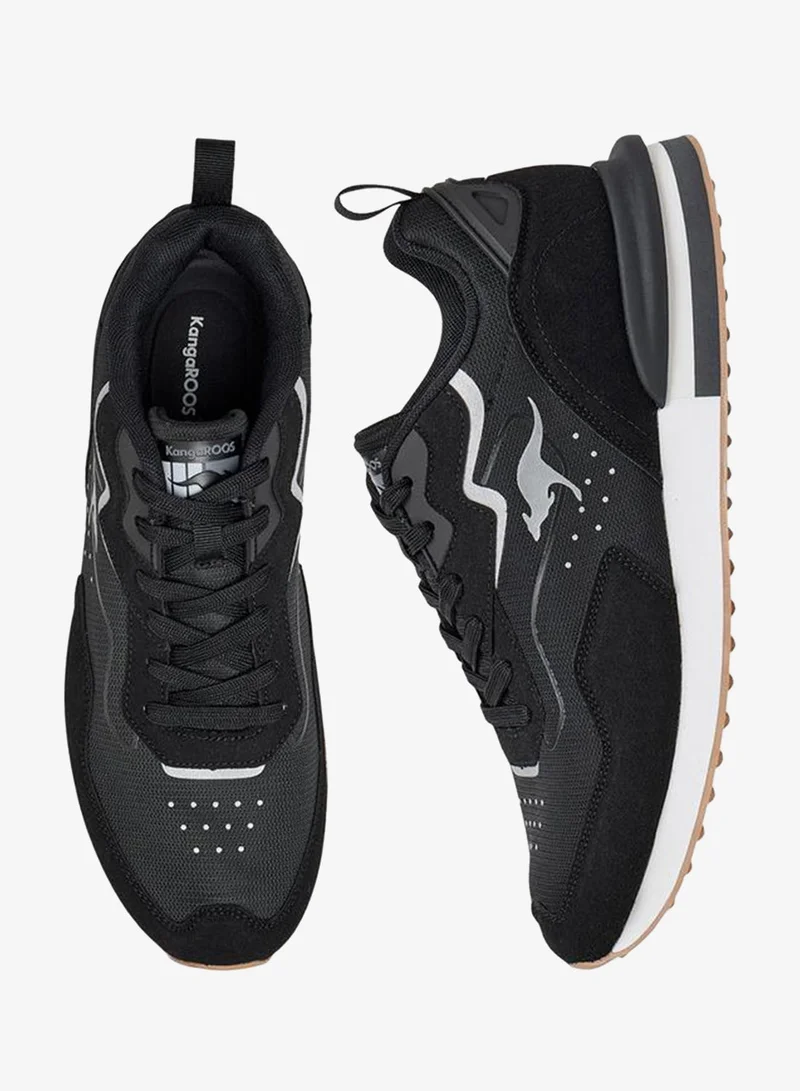 Kangaroos BLACK Women Colourblock Lace-Up Sports Shoes for Men | Best Price UAE