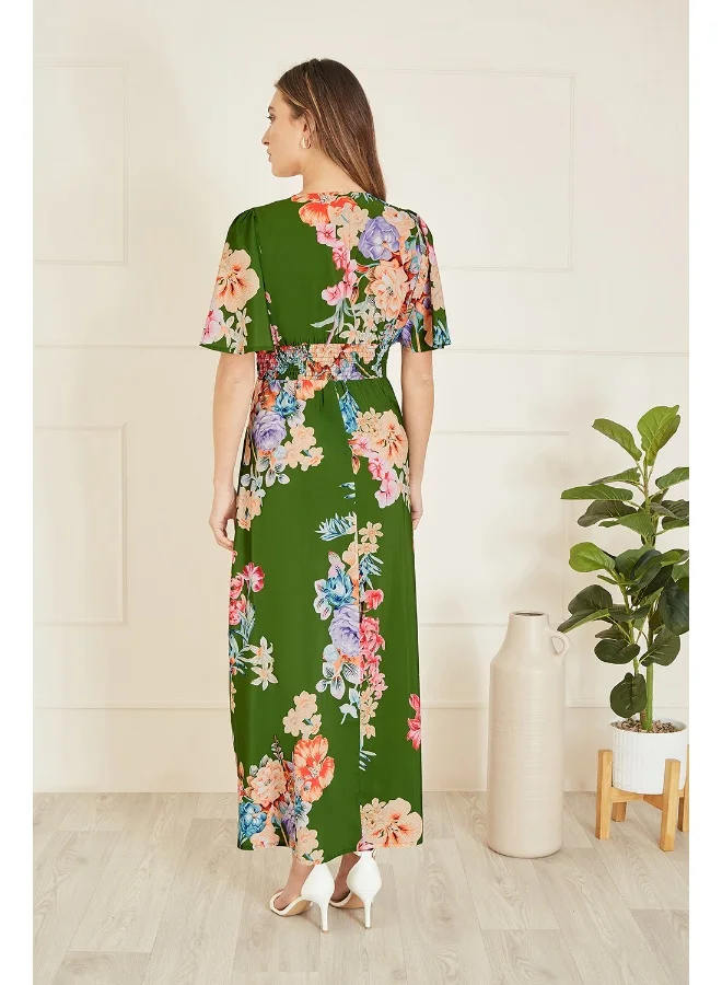 MELA LONDON Floral Print Maxi Dress