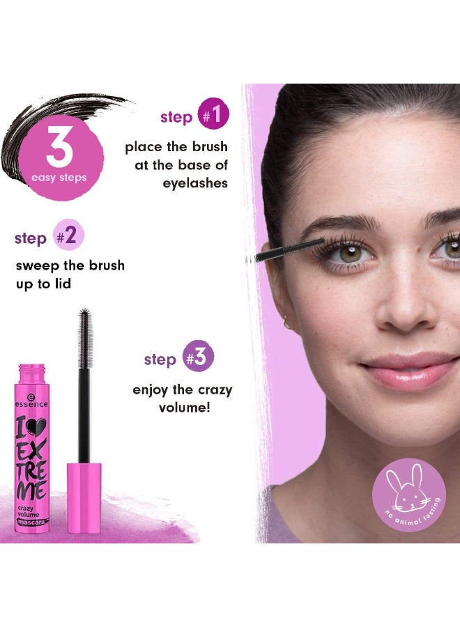 Essence I Love Extreme Crazy Volume Mascara Black 12ml - Image 5