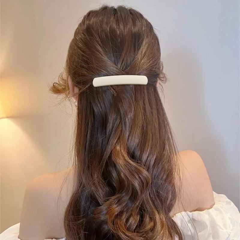 Atoden Practical experience crafted Hair Clips Barrettes for Women 3 Pcs Matte Barrettes for Thin Fine Hair 3.54'' Neutral Flat Hair Clip Hair Pins French Barrette Hair Clips for Short Medium Hair Cute Hair Accessories for Women All user group compatible - Image 2