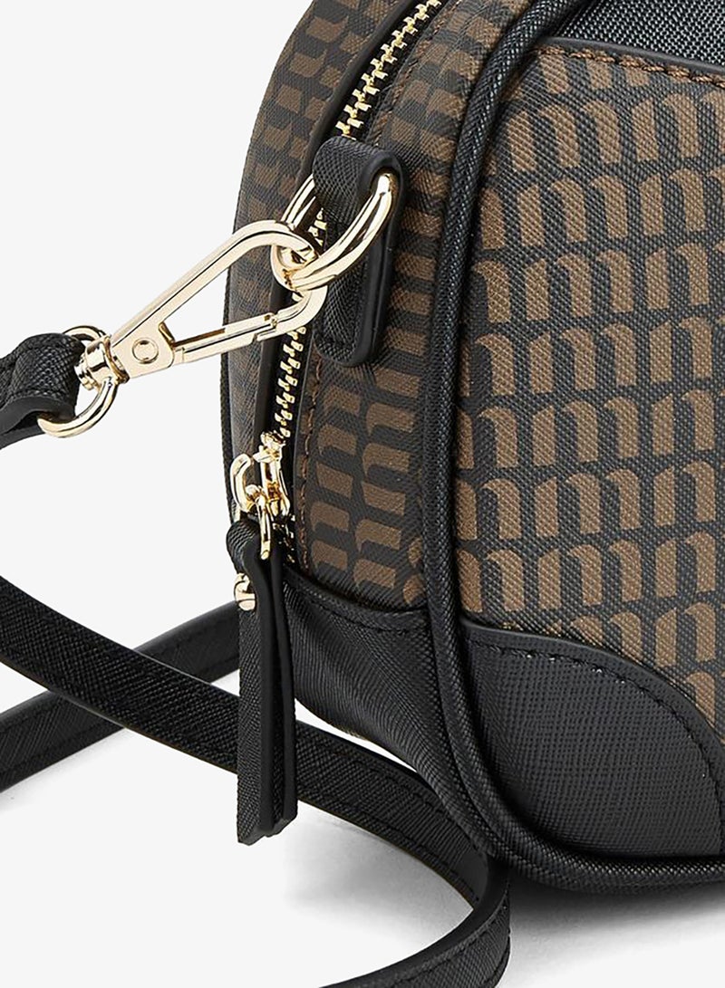 MISSY Monogram Print Crossbody Bag With Detachable Strap - Image 4