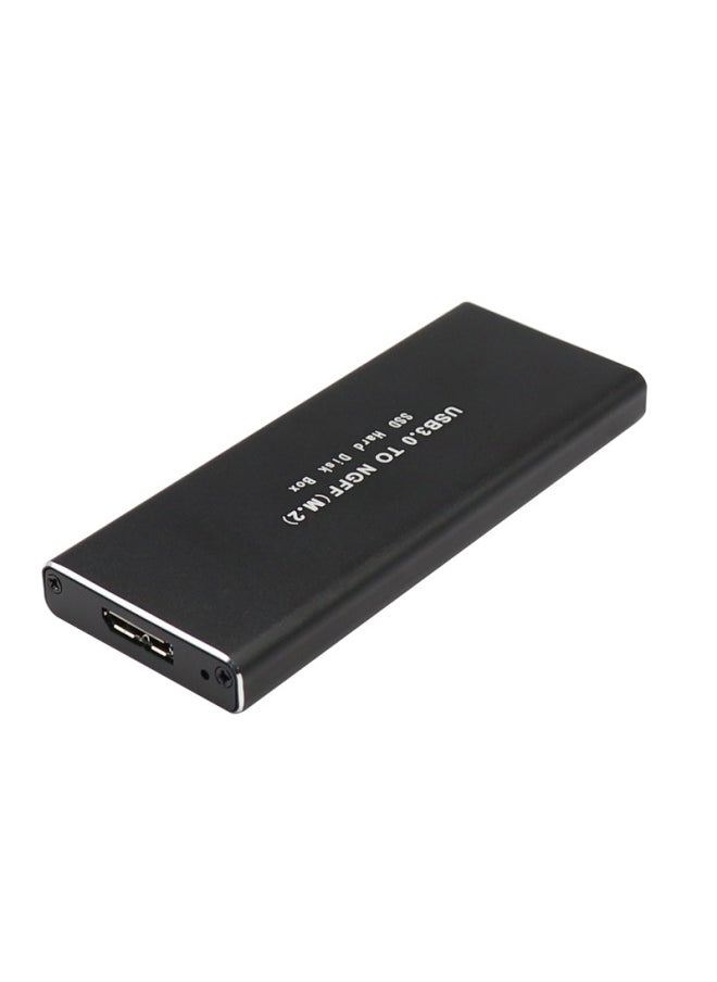 M.2 Aluminum Alloy NGFF To USB3.0 Solid State Mobile Hard Disk Box High Speed External Hard Disk Box Manufacturers-Color:Black  - Image 1