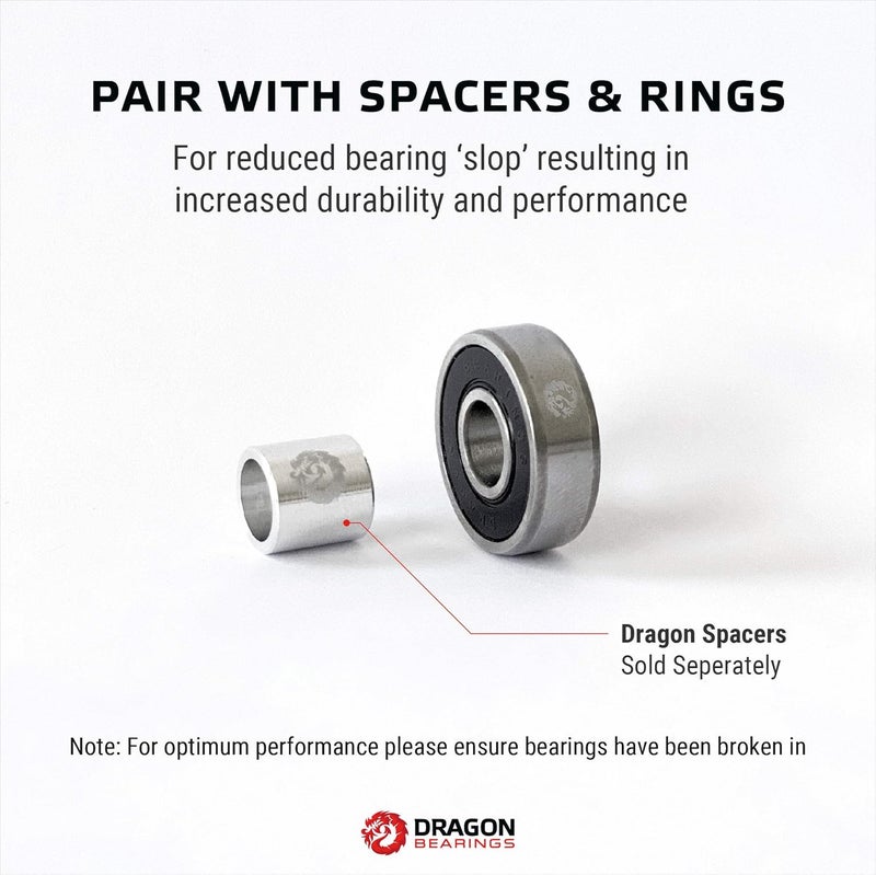 fireball Dragon Roller Skate Bearings 16 Pack - High Performance Skate Rated Rollerblade Bearings - Dragon Roller Bearing Inline Skate Bearings, Guaranteed for Life (ONE Size, Race) - Image 5