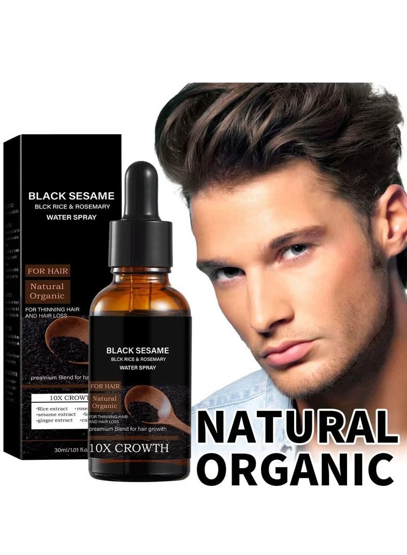 EELHOE Black Sesame Hair Growth Serum 30 ml Black Sesame Oil Black Rice Rosemary Water Spray Hair Growth Oil Black Castor Oil Strengthening Nourishing - Image 5
