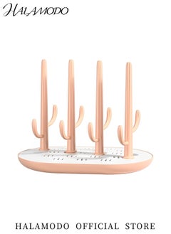 HALAMODO Baby Bottle Drying Rack Space Saving Bottle Dryer Holder Detachable Large Capacity Bottle Drying Rack with Base for Nipples & Cups & Pump Parts & Cups &  Accessories  - Image 2