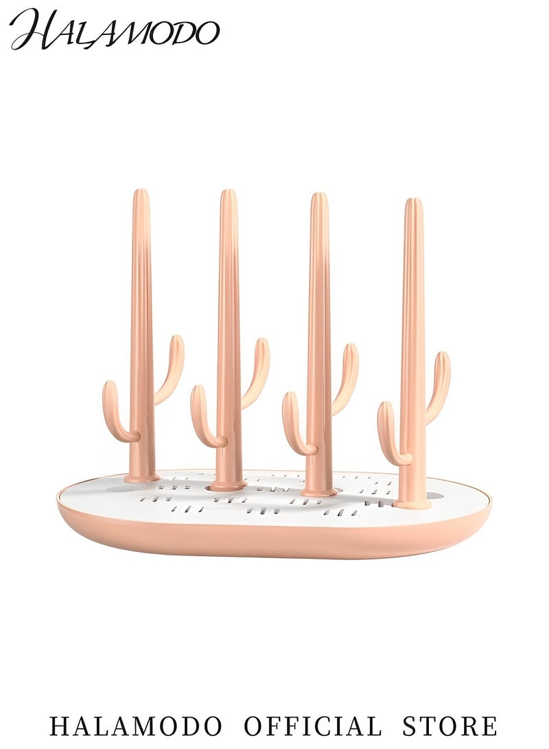 HALAMODO Baby Bottle Drying Rack Space Saving Bottle Dryer Holder Detachable Large Capacity Bottle Drying Rack with Base for Nipples & Cups & Pump Parts & Cups &  Accessories - Image 2