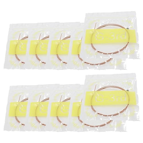 Cheerock 10-Pack Single Guitar Strings for Acoustic Guitars, Brass Guitar String G-3rd, Guitar Replacement Steel String, Bright and Well-Balanced Tone Light Tension - Image 1