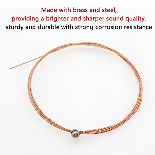 Cheerock 10-Pack Single Guitar Strings for Acoustic Guitars, Brass Guitar String G-3rd, Guitar Replacement Steel String, Bright and Well-Balanced Tone Light Tension - Image 3
