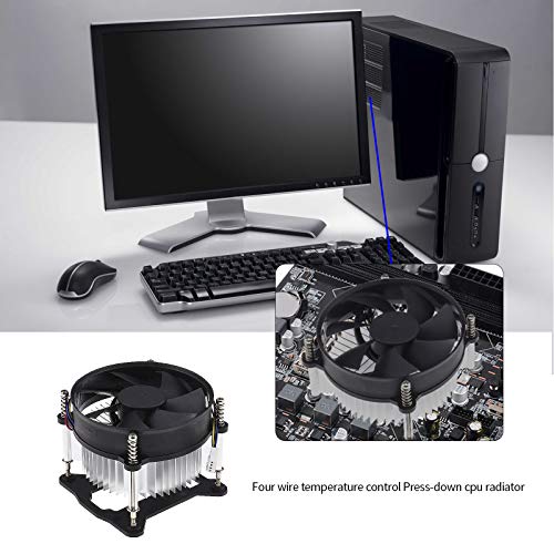 Micro Traders CPU Cooling Silent Fan with Heatsink, Compatible with Intel I3 I5 LGA 1150 1155 1156 3W 2200 RPM - Image 2