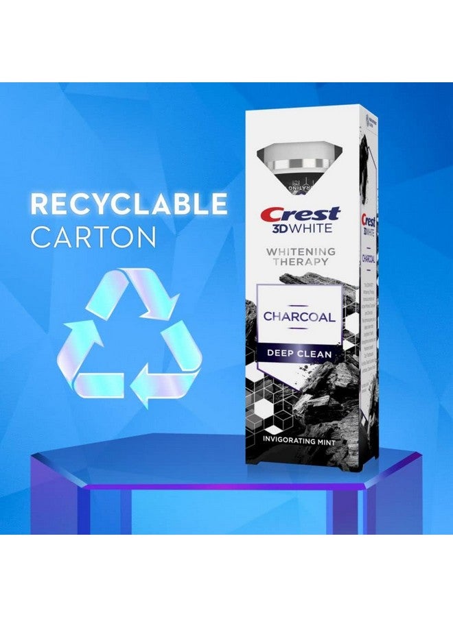 كرست معجون أسنان 3D White Whitening Therapy بالفحم لتنظيف عميق بالفلورايد، بنكهة النعناع المنعش، 3.5 أونصة، عبوة من 3 قطع - Image 3