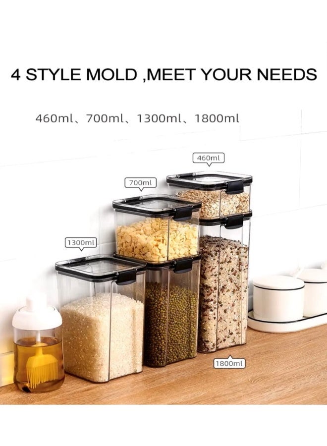 شظايا كريست طقم 10 قطع من حاويات تخزين الطعام محكمة الغلق Slivers Criest SC-10pcs | بلاستيك خالٍ من BPA | منظم للمطبخ والمخزن | لتخزين الحبوب، الدقيق والوجبات الخفيفة - Image 5