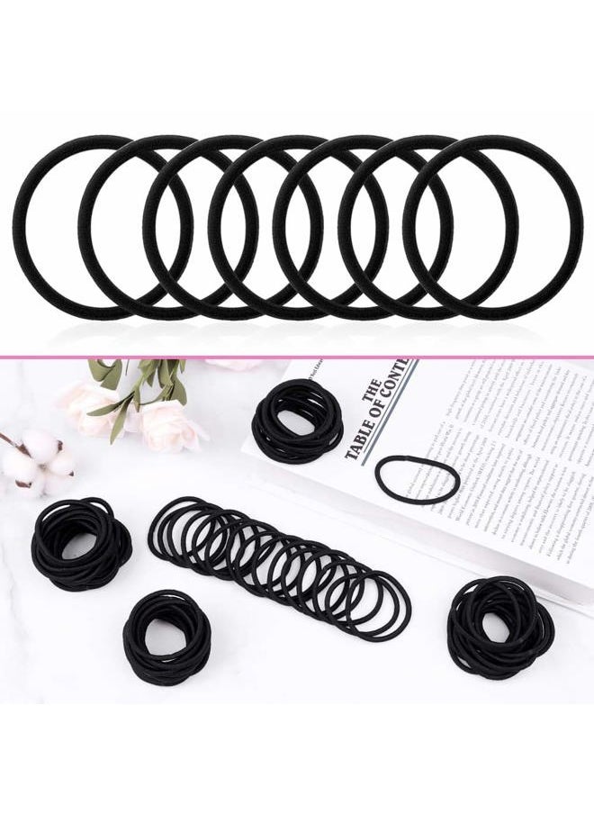 anezus Anezus 200 Pcs Black Elastics Hair Ties Small Bulk Hair Ties Hair Bands (4mm)  - Image 2