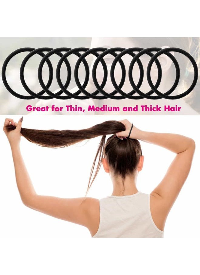 anezus Anezus 200 Pcs Black Elastics Hair Ties Small Bulk Hair Ties Hair Bands (4mm)  - Image 5