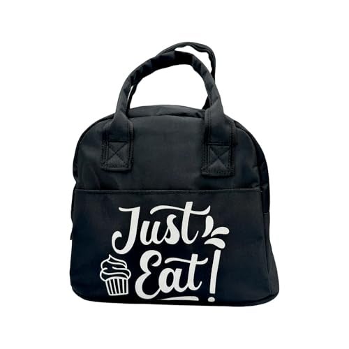 JUTEKA Insulated Travel Lunch Bag | Tiffin Bag | Storage Bag | Hand Bag for Kids, Office, School, Picnic, College (Black) - Image 1