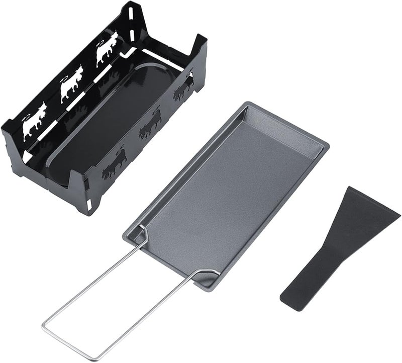 Portable Non Stick Cheese Raclette, Mini Baking Tray Stove Set with Foldable Handle, for Home Kitchen Grilling and Melting Cheese - Image 5