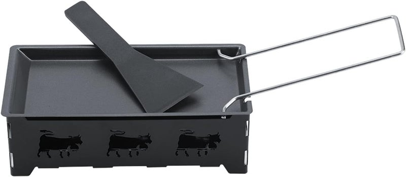 Portable Non Stick Cheese Raclette, Mini Baking Tray Stove Set with Foldable Handle, for Home Kitchen Grilling and Melting Cheese - Image 4