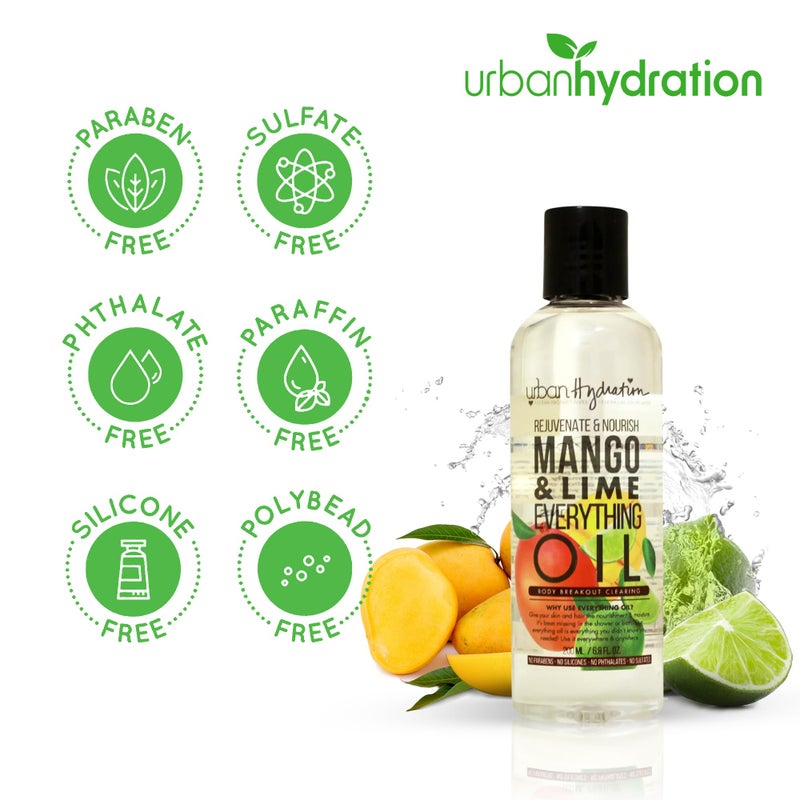 Urban Hydration Rejuvenate & Nourish Mango & Lime Everything Oil | Sulfate, Paraben, Gluten and Dye Free, Helps with Acne, Hydrates, Softens & Improves Overall Appearance of Skin| 6.8 Ounces - Image 2