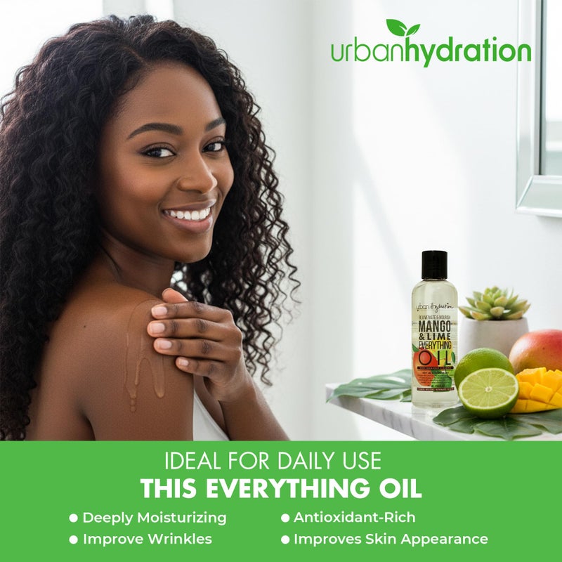 Urban Hydration Rejuvenate & Nourish Mango & Lime Everything Oil | Sulfate, Paraben, Gluten and Dye Free, Helps with Acne, Hydrates, Softens & Improves Overall Appearance of Skin| 6.8 Ounces - Image 3