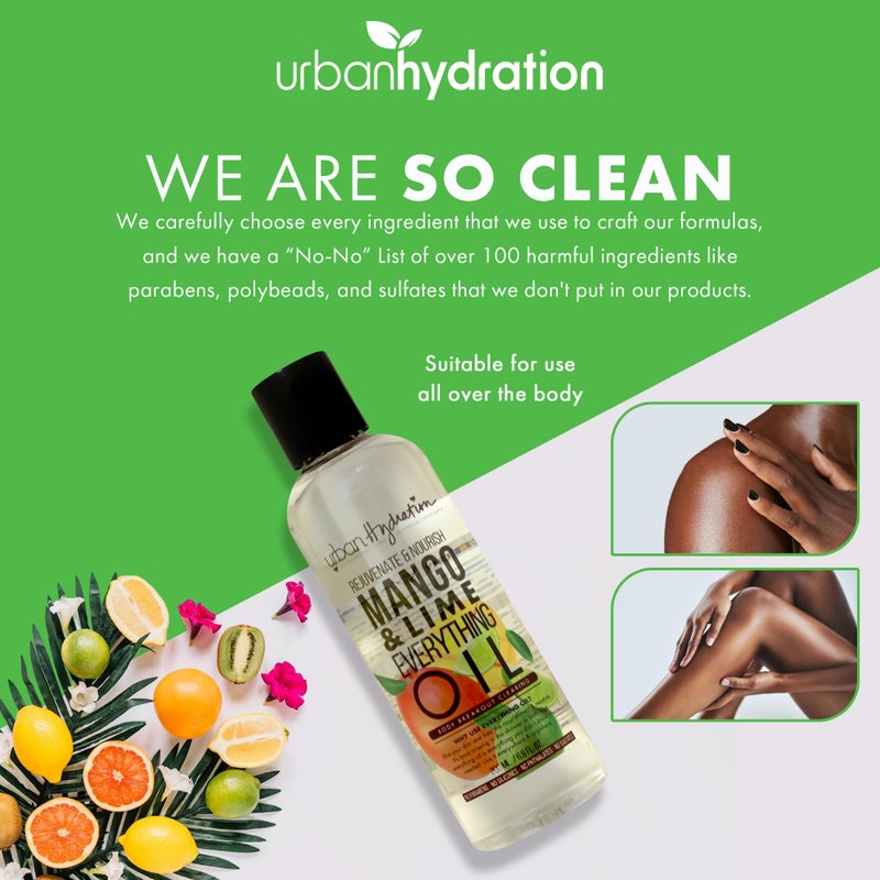Urban Hydration Rejuvenate & Nourish Mango & Lime Everything Oil | Sulfate, Paraben, Gluten and Dye Free, Helps with Acne, Hydrates, Softens & Improves Overall Appearance of Skin| 6.8 Ounces - Image 4