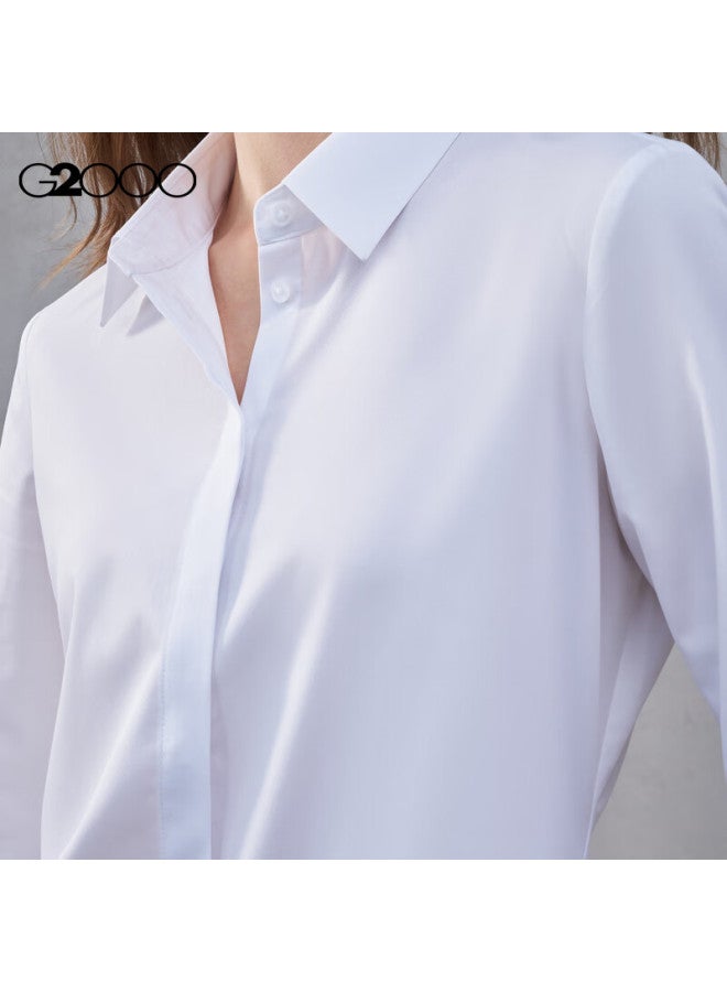 G2000 Women's Autumn Winter Long Sleeve Shirt With Bowknot/modal Stretch, Mall Same Style - Image 2