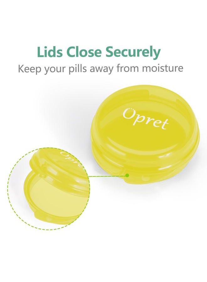 Opret Small Pill Box (3 Pcs), Cute Pill Case Portable for Pocket Purse Briefcase Travel Pills Box Medicine Storage Container Earplug Case - Image 3