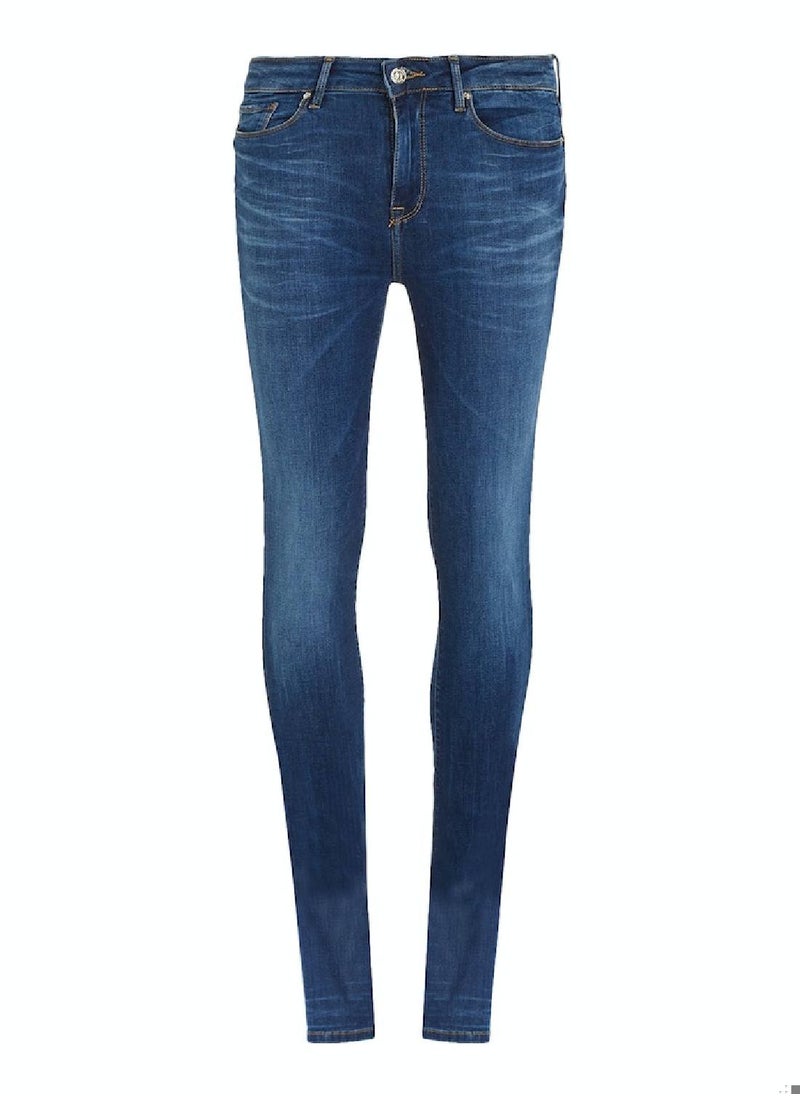 TOMMY HILFIGER Women's Como Heritage Skinny Fit Faded Jeans, Blue  - Image 2