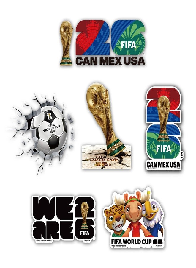 ميسوكا ملصقات سيارات لكأس العالم FIFA 26، 6 قطع من ملصقات الفينيل المقاومة للماء - Image 1