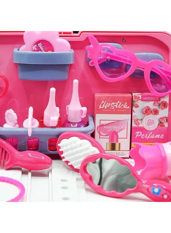 Toyshine Toyshine 2 in 1 Carry Along Musical Mini Bus Rolling Dress Up Girl Beauty Set Birthday Gifts Pretend Play Toy Set for Girls Age 3+  - Image 3