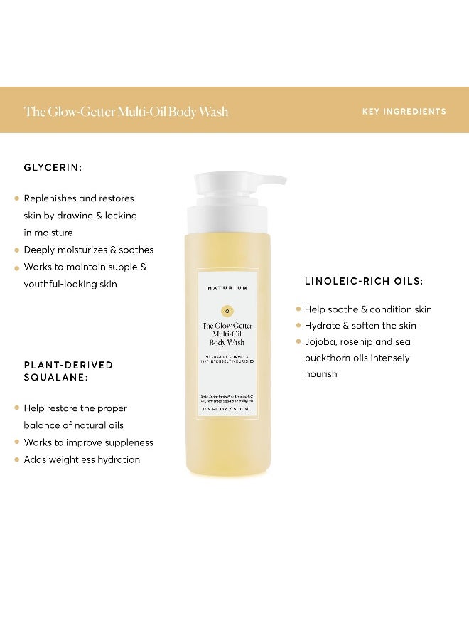NATURIUM Naturium The Glow Getter MultiOil Hydrating Body Wash Gentle Cleanser 169 oz  - Image 3